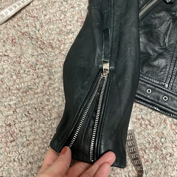 Zara real leather moto style jacket - Picture 8 of 13
